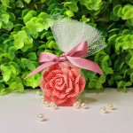 Mini Rosa Sabonete Artesanal Tule - 10 unidades