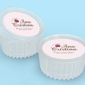 Adesivo personalizado 6x6cm - 50 unidades